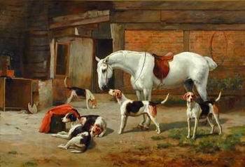 unknow artist Classical hunting fox, Equestrian and Beautiful Horses, 011. France oil painting art